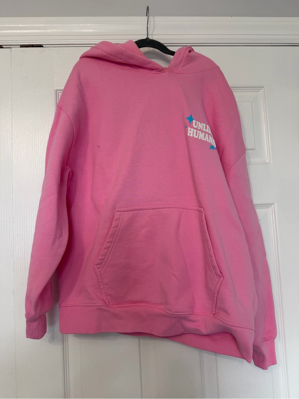 Human Made Pink Crewneck Hoodie with Front Pocket